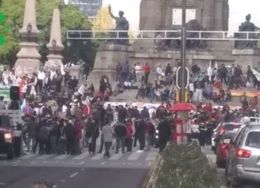 Protesta de campesinos complica circulación en varios puntos de Reforma