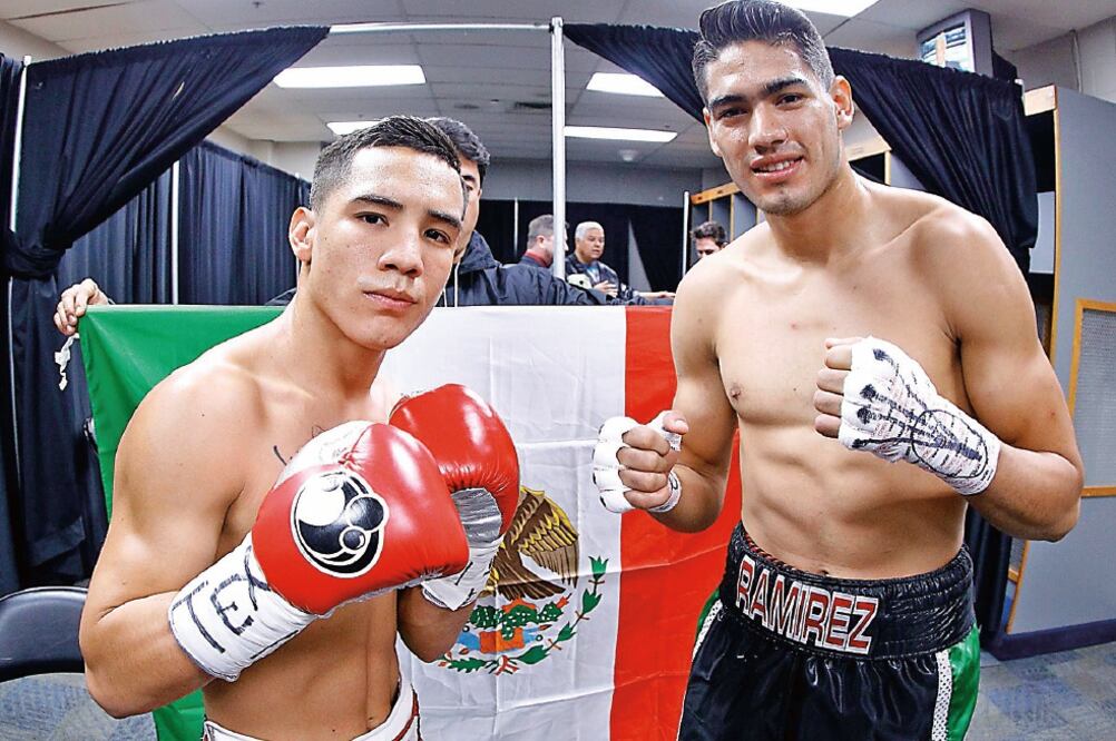 Valdez (izq.) y Ramírez, emocionados por la función del 9 de abril (CORTESÍA TOP RANK)