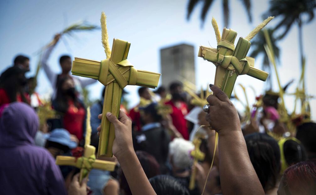 Domingo de Ramos en Managua, Nicaragua. Foto: EFE