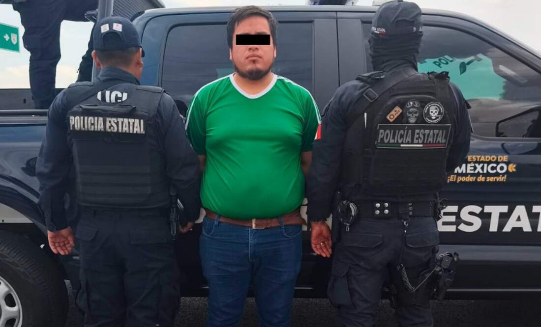 Mario “N” fue detenido por su probable responsabilidad en la desaparición y homicidio del niño Antonio en Tenango del Valle, Edomex (21/03/2025). Foto: Especial