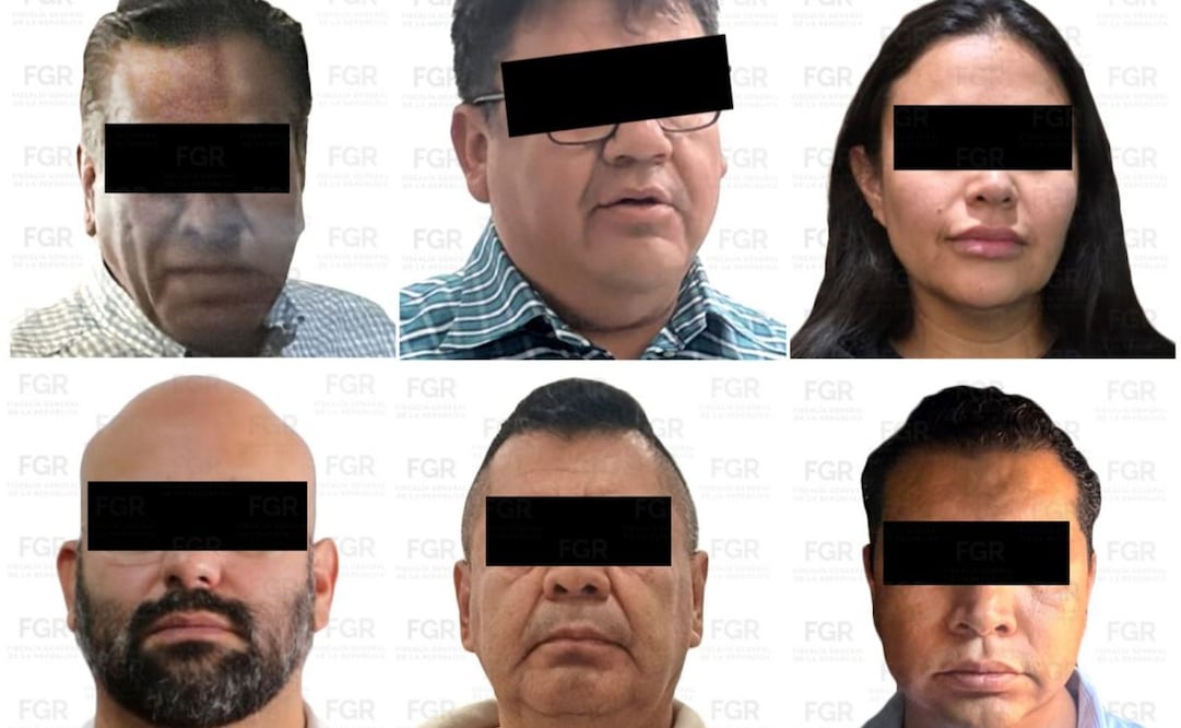 Funcionarios detenidos en Morelos como parte del Operativo Enjambre. Foto: Fiscalía General de la República (FGR).