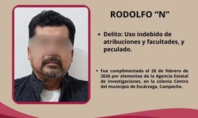 Detienen a exalcalde de Escárcega, Campeche; está acusado de peculado y abuso de confianza