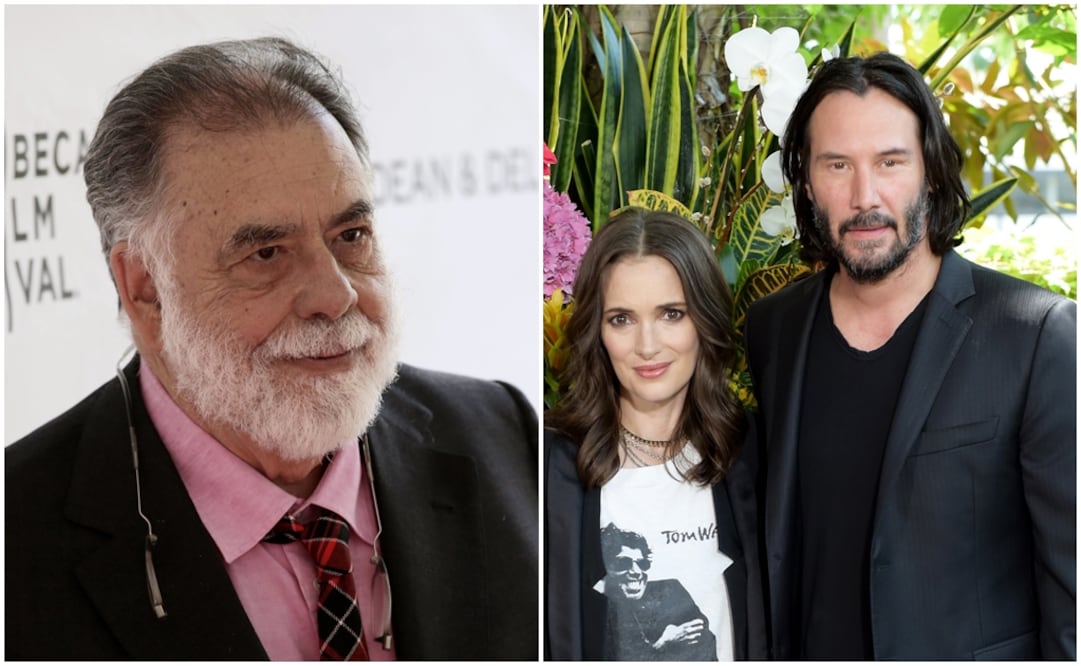 Francis Ford Coppola, Winona Ryder y Keanu Reeves. Foto: EFE/Peter Foley, archivo- Kevin Winter/Getty Images/AFP
