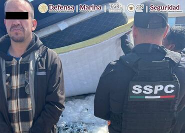 Cae sujeto con 200 kilos de metanfetamina en Baja California; la transportaba en camioneta con placas de EU