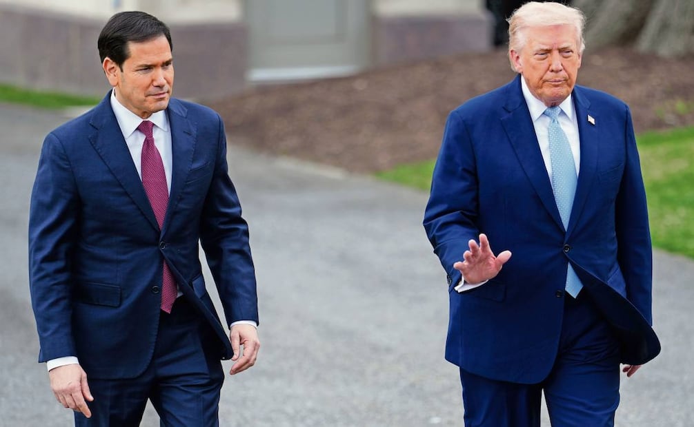 El presidente Donald Trump con el secretario de Estado, Marco Rubio, en la Casa Blanca en Washington. Foto: Julia Demaree Nikhinson / EL UNIVERSAL