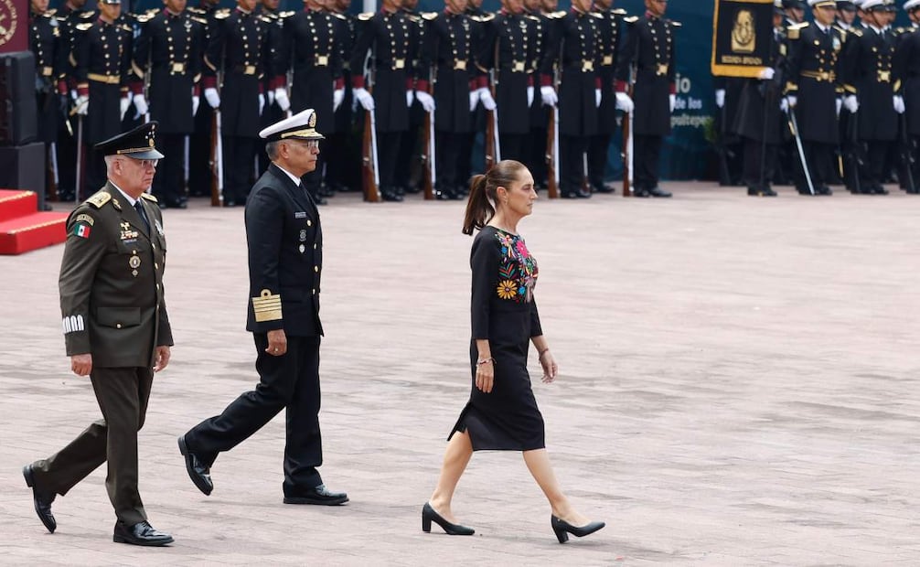 La presidenta Claudia Sheinbaum en la conmemoración del 178 Aniversario de la Gesta Heroica de los Niños Héroes de Chapultepec en el Altar a la Patria el 13 de septiembre de 2026. Foto: Diego Simón Sánchez/ EL UNIVERSAL