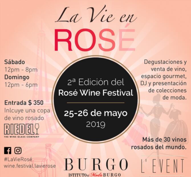 Anuncian la 2da edición del Rosé Wine Festival