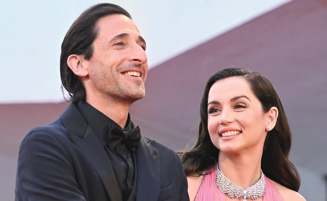  El actor Adrien Brody, quien interpreta a Arthur Miller, y Ana de Armas, en el estreno.