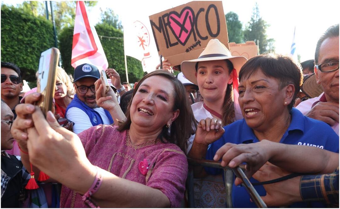 Xóchitl Gálvez en Tlalnepantla. Foto: Berenice Fregoso/ EL UNIVERSAL