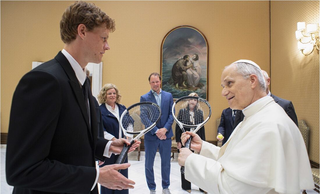Jannik Sinner visitó al Papa León XIV