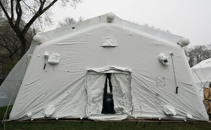 Instalan hospital de campaña en Central Park de NY para pacientes de Covid-19