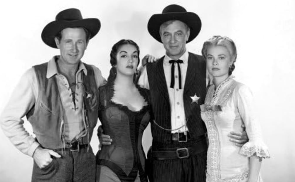 Lloyd Bridges, Katy Jurado, Gary Cooper y Grace Kelly en "High Noon", 1952 
Foto: Universal,