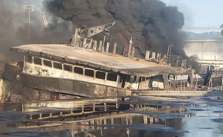Controlan incendio en buque “Victoria” en Colima