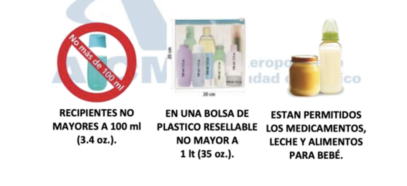 Por qué se prohíben los líquidos en el aeropuerto