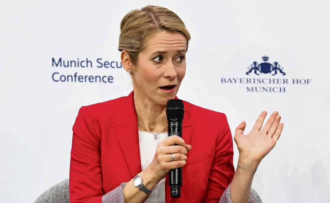 La jefa de la política exterior de la UE, Kaja Kallas, en la Conferencia de Seguridad de Múnich, ayer. Foto: EFE