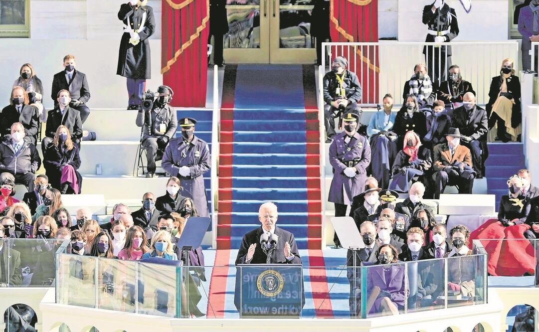 Joe Biden habla durante su toma de posesión como presidente de Estados Unidos en Washington, el 20 de enero de 2021. Archivo: AP