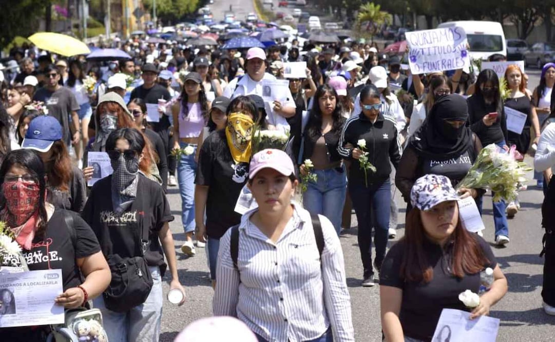 Estudiantes de la UAEM condenan feminicidio de Kimberly (04/03/2026). Foto: Tony Rivera / EL UNIVERSAL
