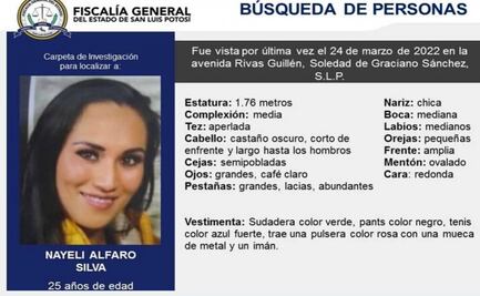 Nayeli Alfaro: analizan si restos encontrados son de exfisicoculturista desaparecida en SLP