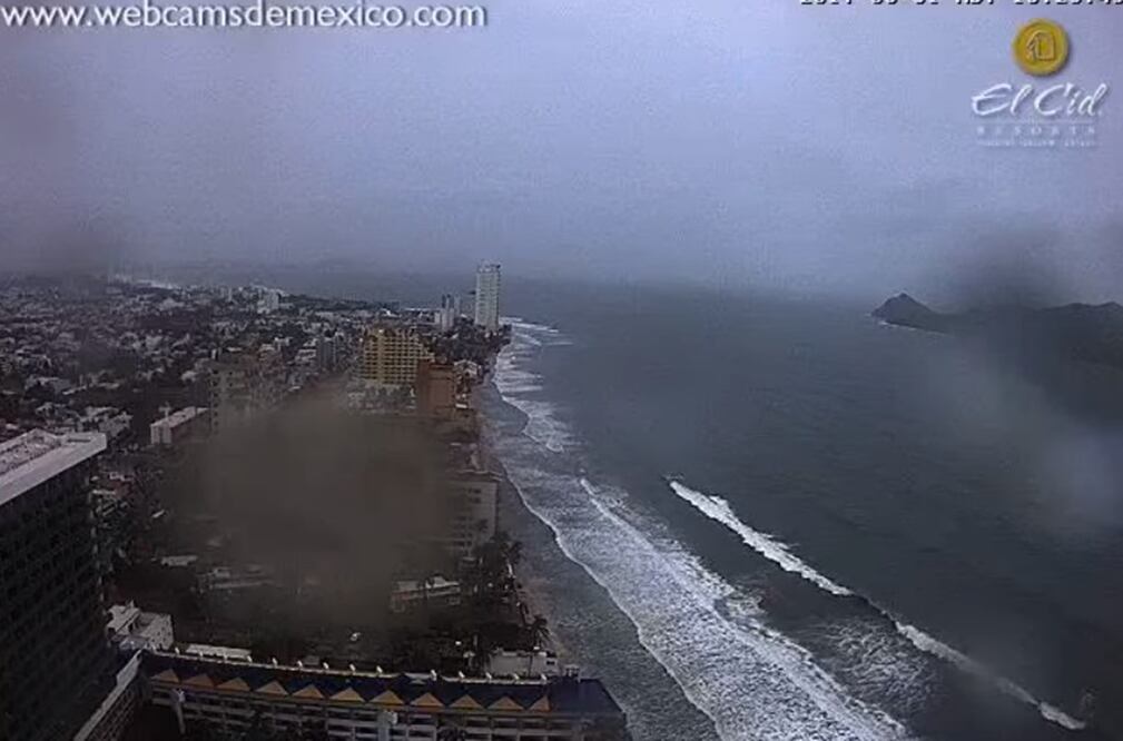 Imagen ilustrativa del paso de Lidia en Sinaloa. Foto: WebcamsdeMéxico