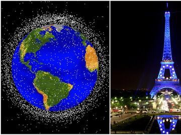 Basura espacial pesa más que la estructura de metal de la Torre Eiffel