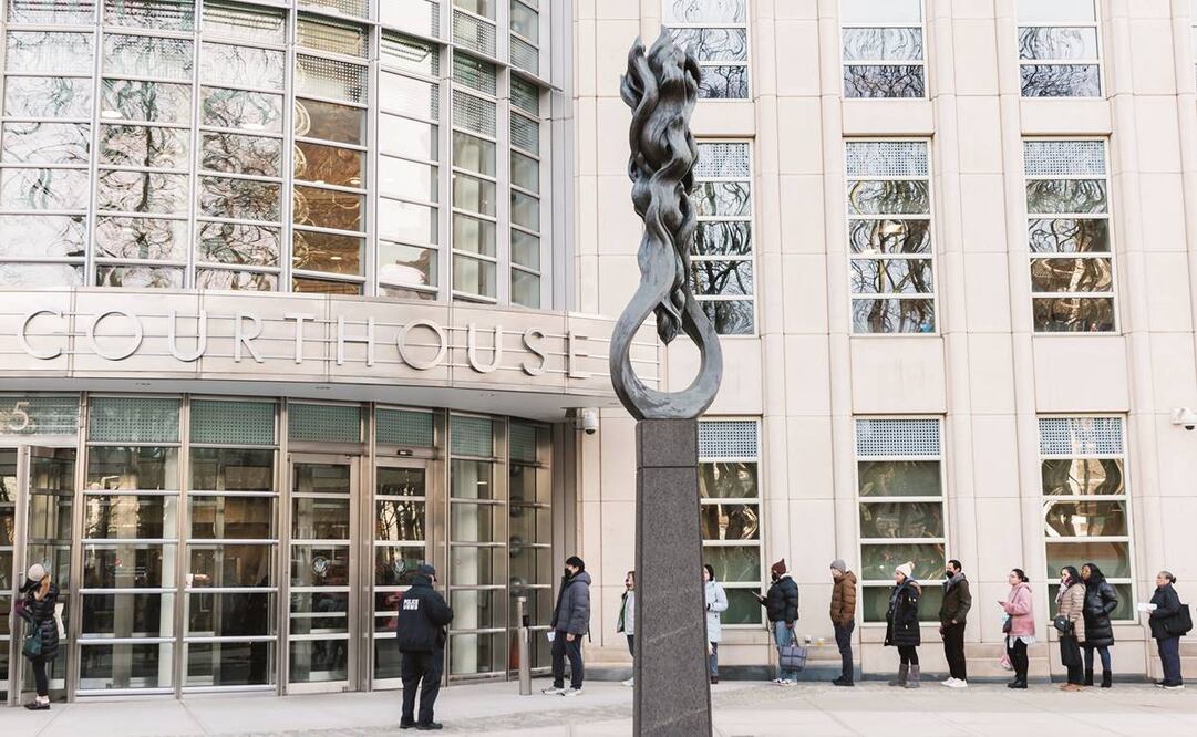 Juzgado federal en Nueva York, donde se lleva a cabo el juicio contra Genaro García Luna, exsecretario mexicano de seguridad. Foto: EFE