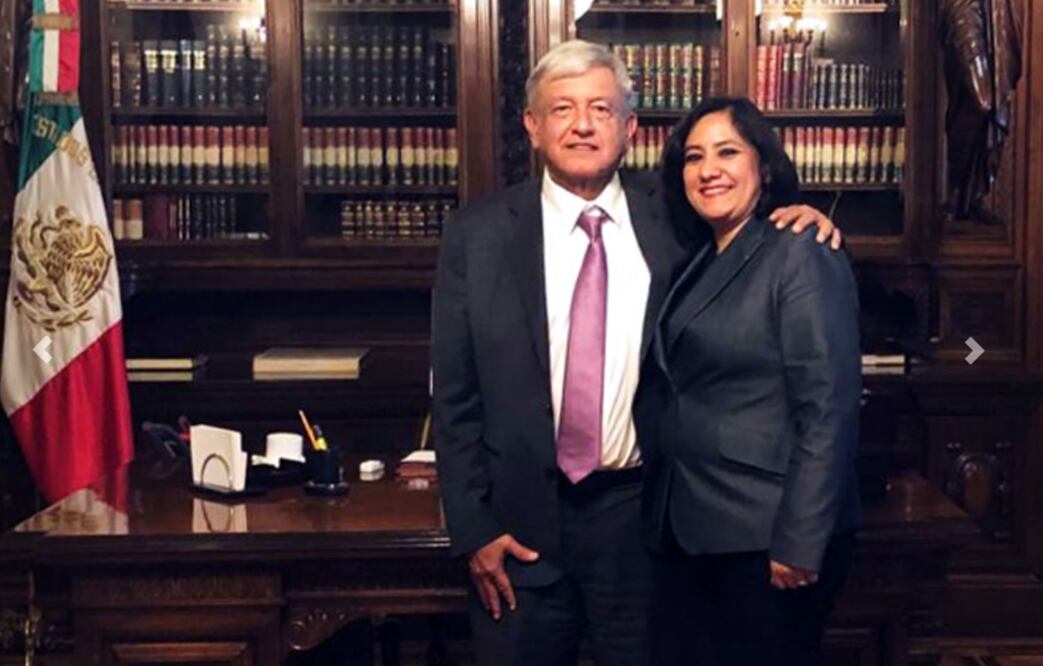 La titular de la Función Pública se reúne en Palacio Nacional con el presidente Andrés Manuel López Obrador. Foto: www.gob.mx