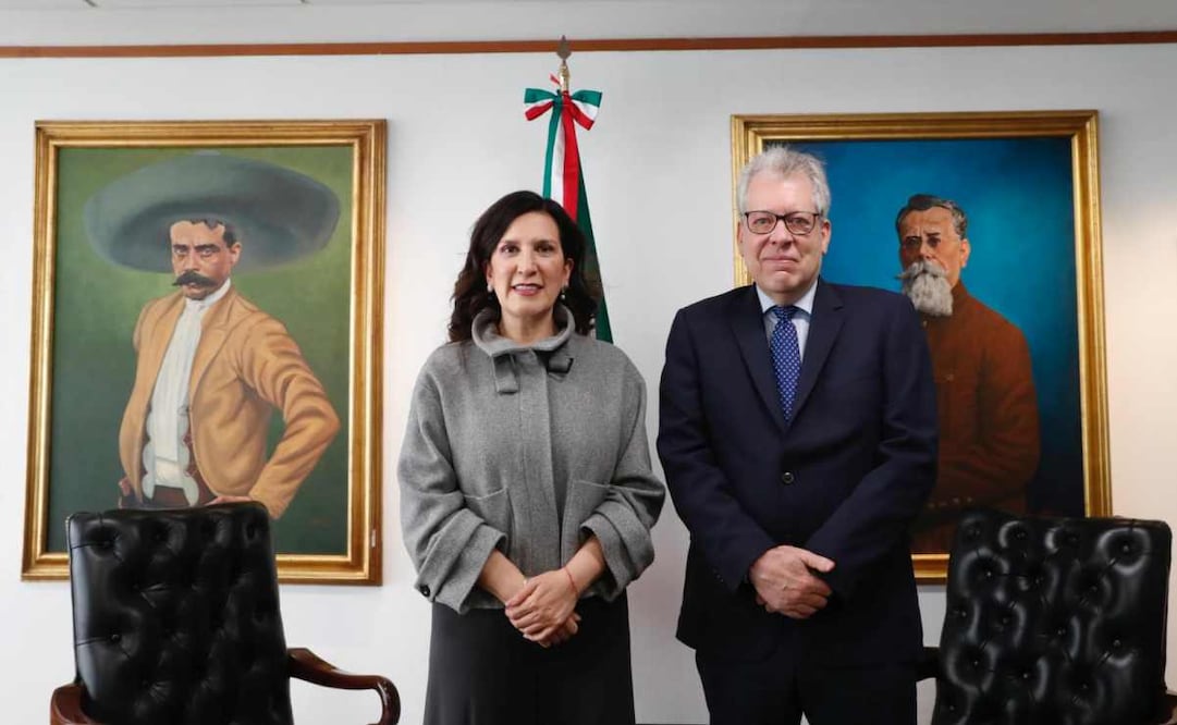La presidenta de la Cámara de Diputados, Kenia López Rabadán, se reúne con Peter Grohman, Coordinador Residente de la ONU en México. Foto: Especial.