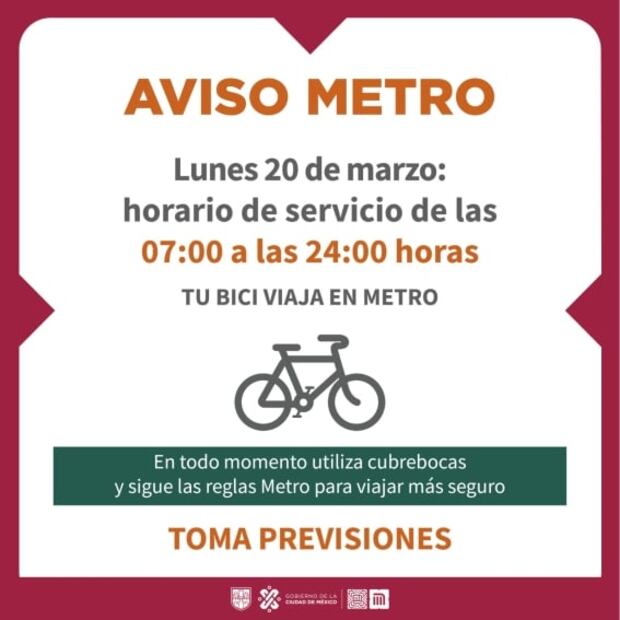Metro CDMX tendrá horario especial el 20 de marzo por aniversario del Natalicio de Benito Juárez