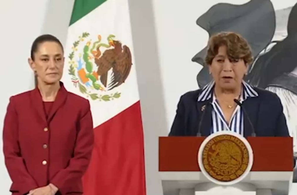 La presidenta Claudia Sheinbaum y la gobernadora del Estado de México, Delfina Gómez. Foto: Especial