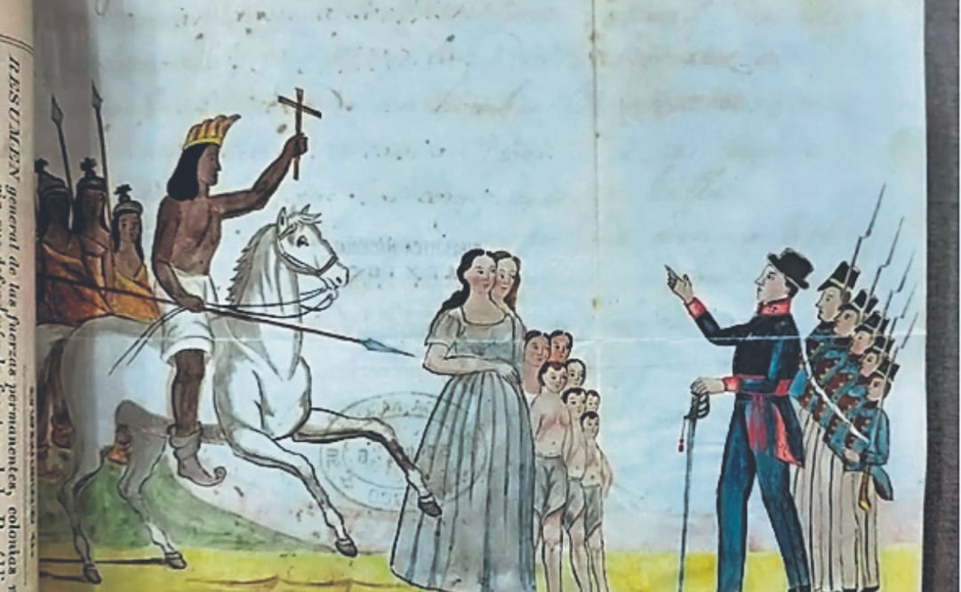 En un libro de Carlos María López, publicado en 1883, la niña Mercedes Vásquez Moreno se dibujó a sí misma, lo que se traduce como una marca de propiedad. Fotos: Seminario Mujeres y Estudio del libro (SEMEL)