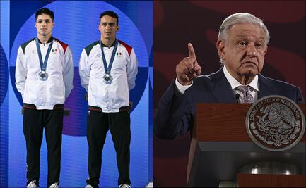 Andrés Manuel López Obrador felicitó a Osmar Olvera y Juan Manuel Celaya por la medalla de plata