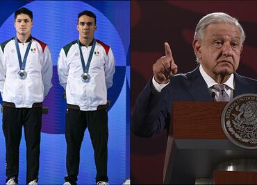 Andrés Manuel López Obrador felicitó a Osmar Olvera y Juan Manuel Celaya por la medalla de plata