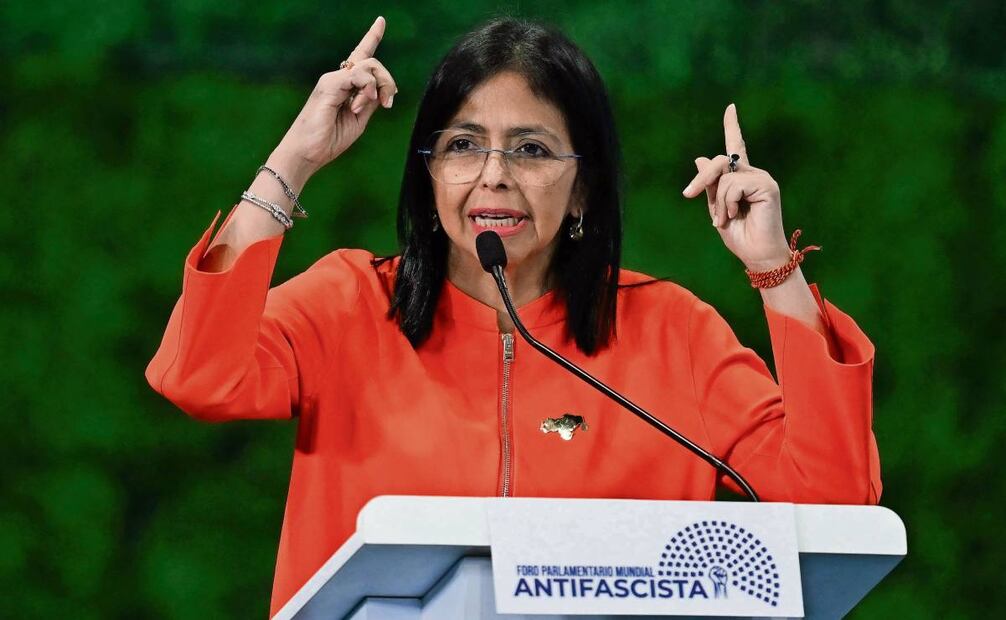 Delcy Rodríguez, presidenta interina de Venezuela. Foto: Juan Barreto / AFP