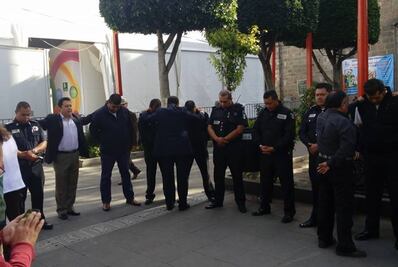 Policías de Tlalnepantla oran para combatir a la delincuencia