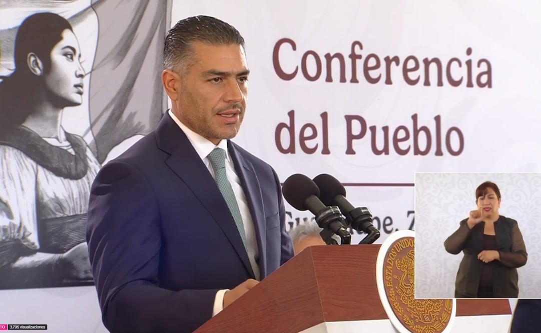 Omar García Harfuch, secretario de Seguridad y Protección Ciudadana, en La Mañanera del Pueblo el 04 de septiembre de 2026. Foto: captura de pantalla