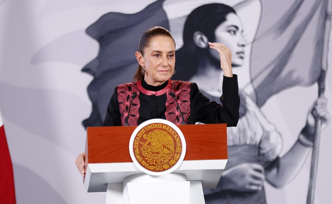 La presidenta Claudia Sheinbaum en la “Mañanera del Pueblo” el 2 de septiembre de 2026 en Palacio Nacional. Foto: Diego Simón Sánchez/ EL UNIVERSAL