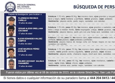 Fiscal de SLP descarta que los 5 menores desaparecidos hayan sido raptados por grupo criminal