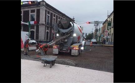 Rehabilitan avenida Lerdo de Tejada en Centro Histórico de Toluca