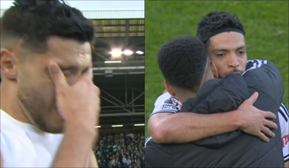 Raúl Jiménez rompe en llanto tras dedicarle el gol a su padre / Foto: Especiales