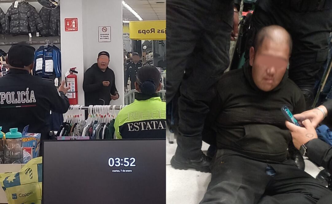 Hombre intenta quitarse la vida en tienda departamental de Toluca (08/01/2025). Foto: Especial