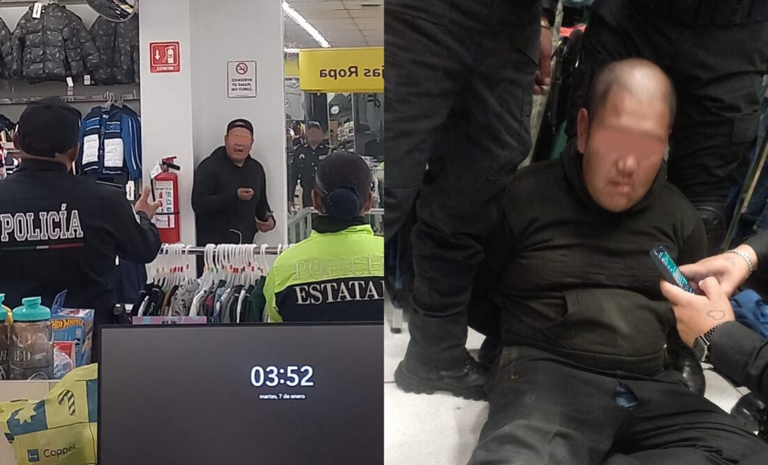 Hombre intenta quitarse la vida en tienda departamental de Toluca (08/01/2025). Foto: Especial