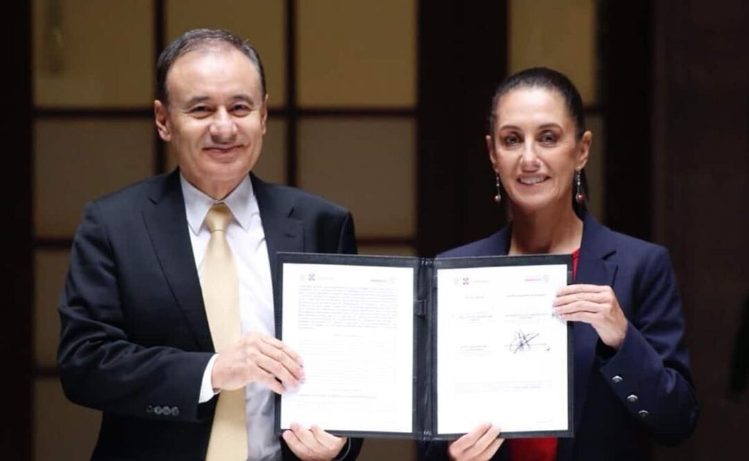 Sheinbaum Pardo recibio al gobernador de Sonora, Alfonso Durazo. Foto: Especial