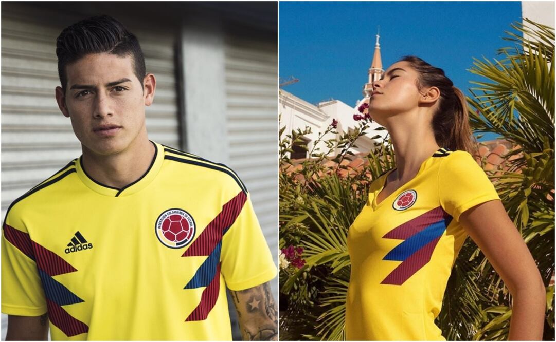 Especial. James Rodríguez y Paulina Vega son la imagen del nuevo uniforme colombiano.