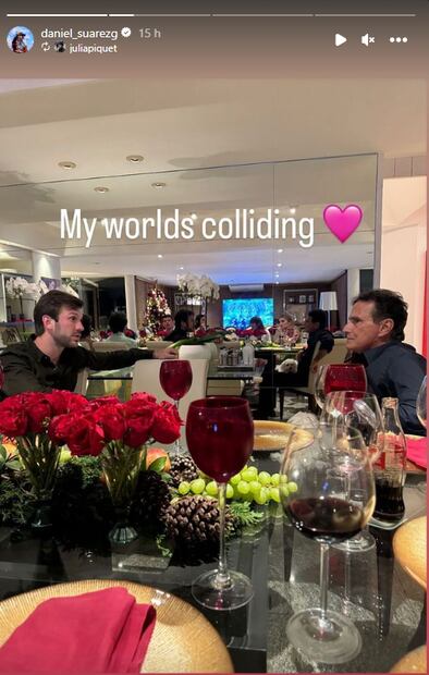 Daniel Suárez en la cena de Nochebuena con Nelson Piquet - Foto: Instagram