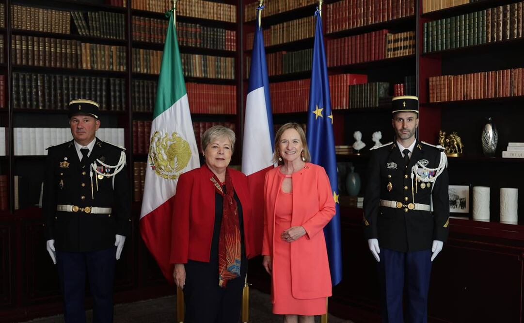 Canciller Bárcena celebra en el Día Nacional de Francia los triunfos de Sheinbaum y Mélenchon. Foto: Especial