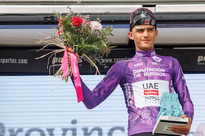 Isaac Del Toro, tras conquistar la Vuelta a Burgos; "es un orgullo representar a México", asegura