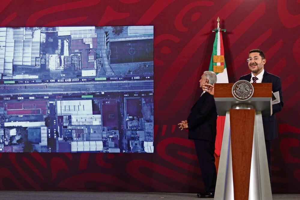 En la conferencia mañanera, Martí Batres expuso los avances que se han logrado en la reapertura de la Línea Dorada.  Foto: Carlos Mejía / EL UNIVERSAL