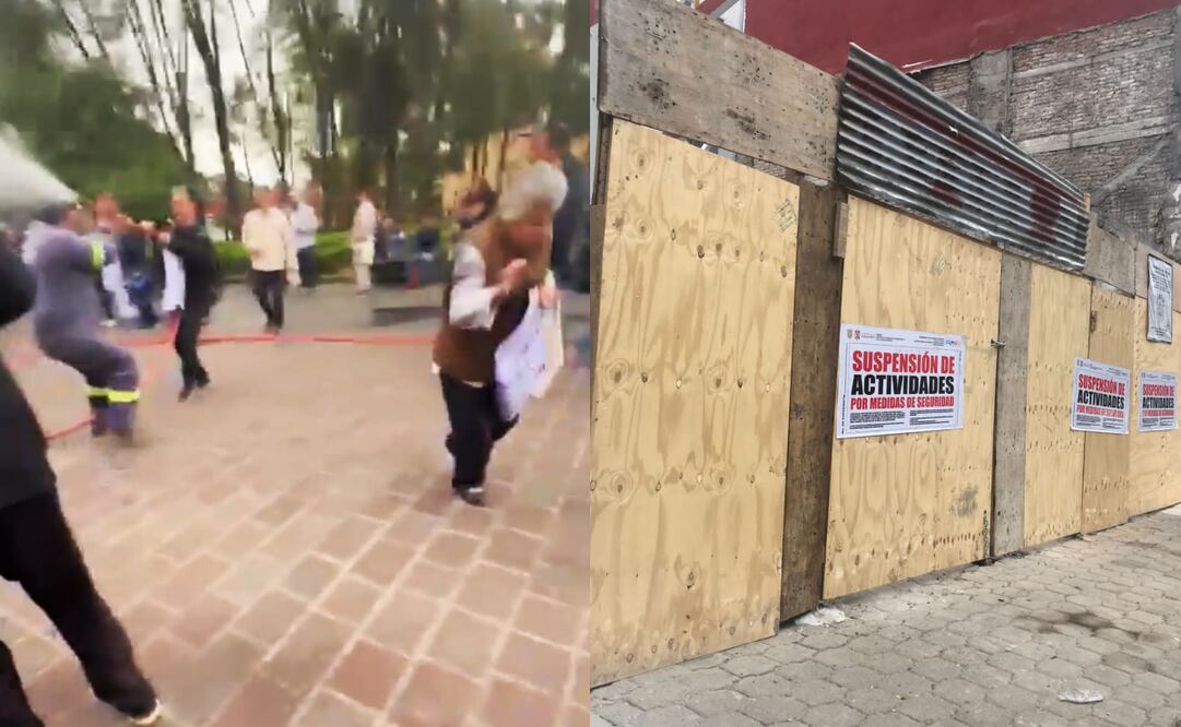 Alcaldía Coyoacán ofrece disculpas tras incidente con manifestantes y trabajador (10/11/2025). Foto: Especial