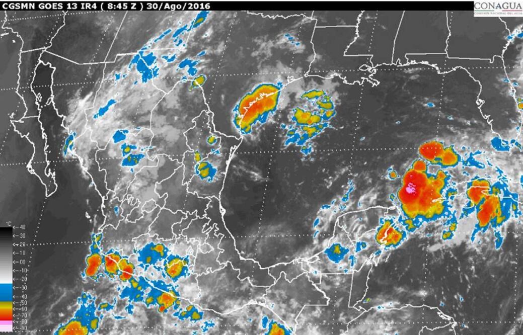 Se espera que la depresión Tropical 9 evolucione a tormenta tropical Hermine (CONAGUA)