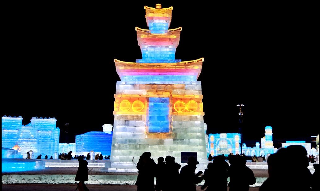 La 26 edición del Mundo de hielo y nieve de Harbin . Foto: AFP
